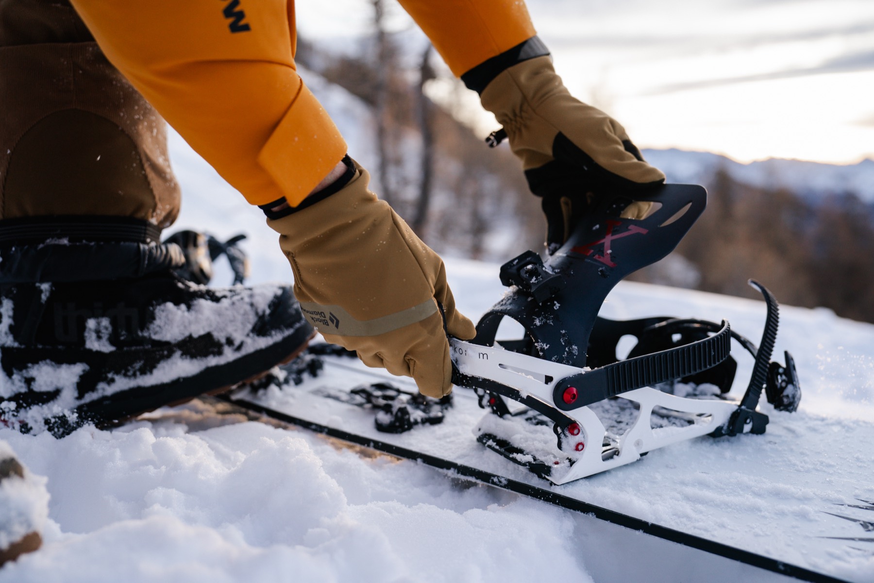 Dettaglio dell'attacco da splitboard