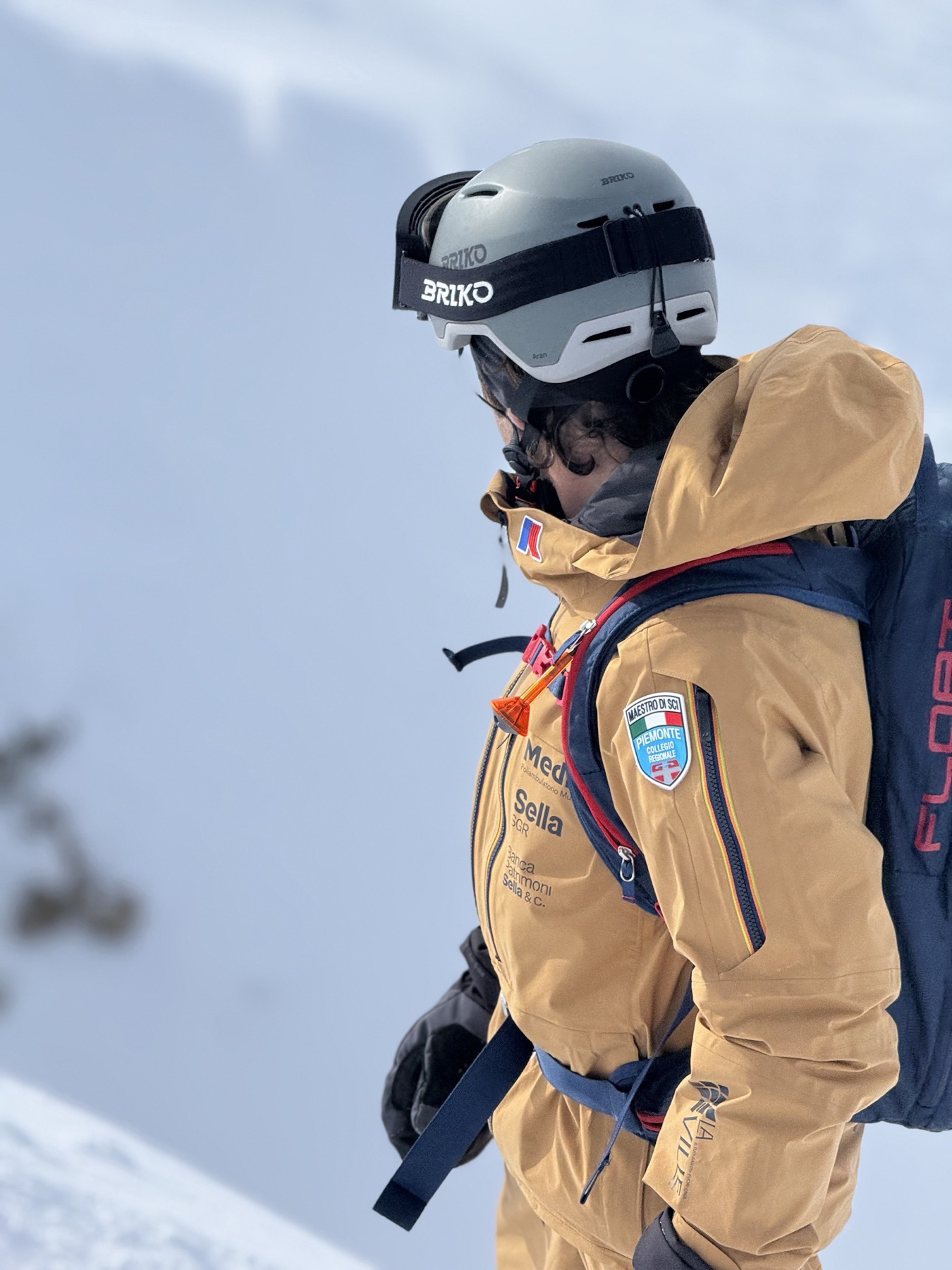 Gigi Lozzi in splitboard sulla Via Lattea