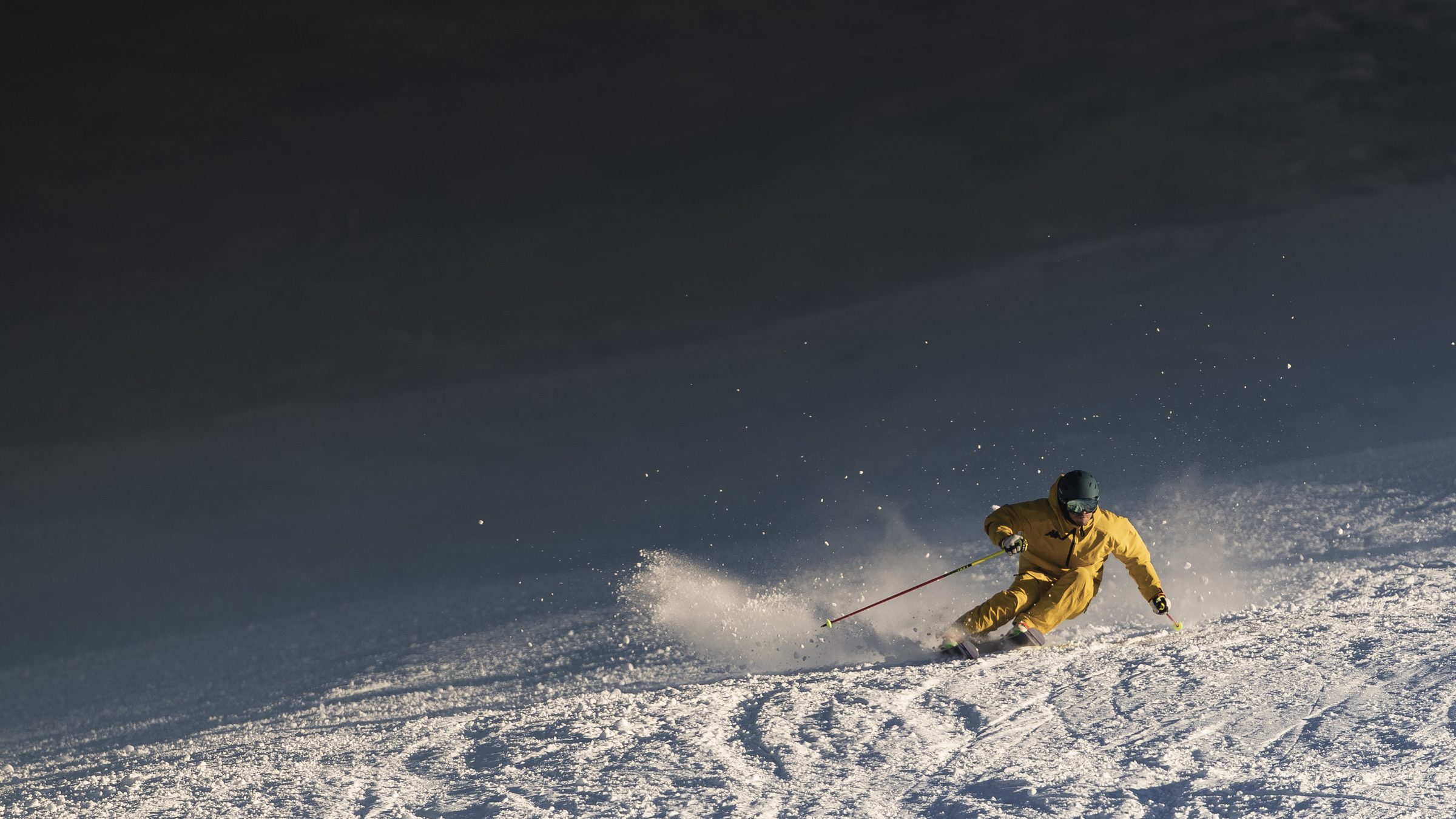 Eugenio Marsaglia in conduzione sulle piste di Sestriere